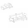 Atelier Del Sofa Sofá cama esquinero Alkon - Light Grey